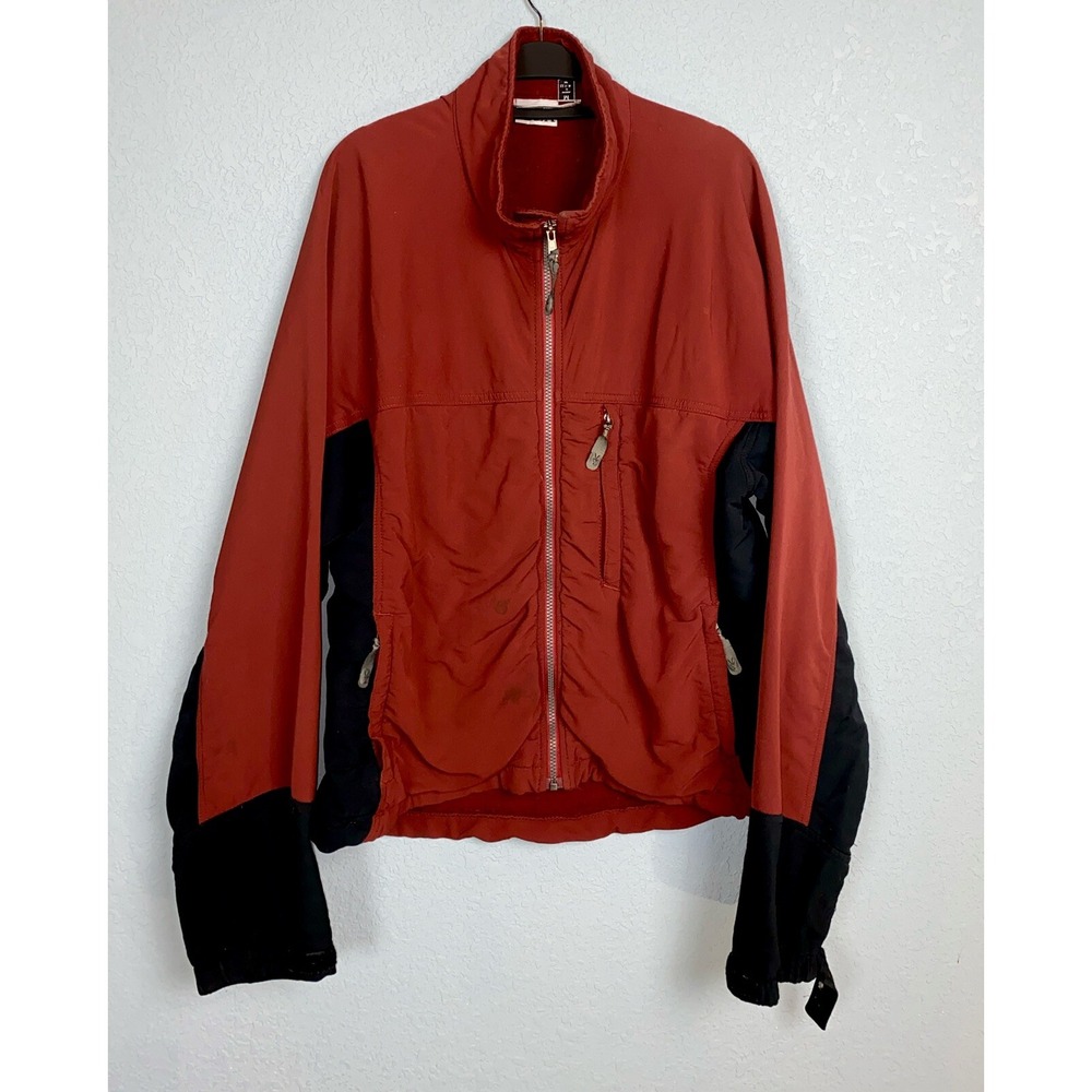 IBEX Jacket Womens‎ M Merino Wool Nylon Maroon Colorblock Full Zip USA Gorpcore